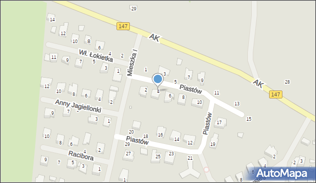 Łobez, Piastów, 4, mapa Łobez