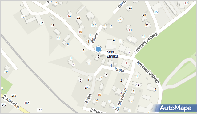 Łodygowice, Piłsudskiego Józefa, marsz., 5, mapa Łodygowice