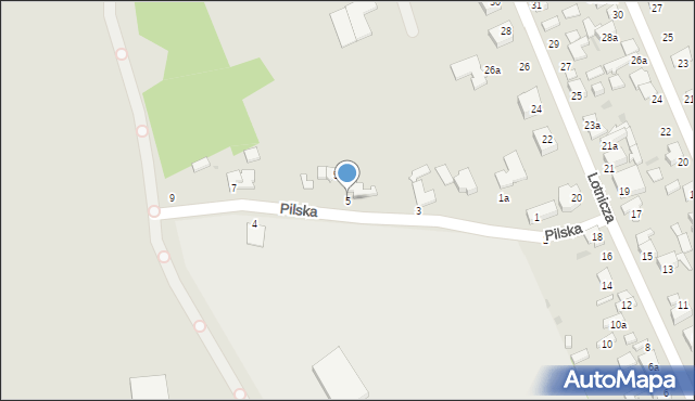 Łódź, Pilska, 5, mapa Łodzi