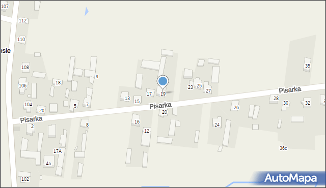 Łosie, Pisarka Mariana, ppłka. pil., 19, mapa Łosie