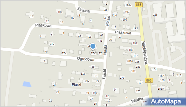 Lubaczów, Piaski, 37a, mapa Lubaczów