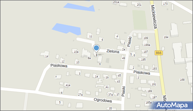 Lubaczów, Piaskowa, 8, mapa Lubaczów