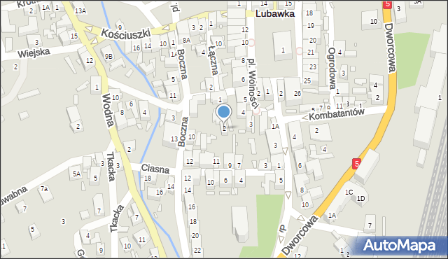 Lubawka, Piastowska, 2, mapa Lubawka
