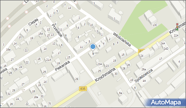 Lublin, Piekarska, 8, mapa Lublina