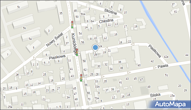 Lublin, Piaskowa, 15, mapa Lublina