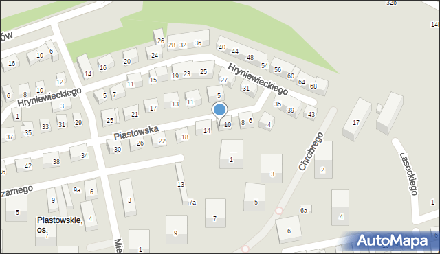 Lublin, Piastowska, 12, mapa Lublina
