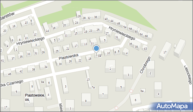 Lublin, Piastowska, 16, mapa Lublina