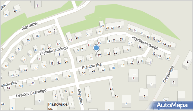 Lublin, Piastowska, 19, mapa Lublina