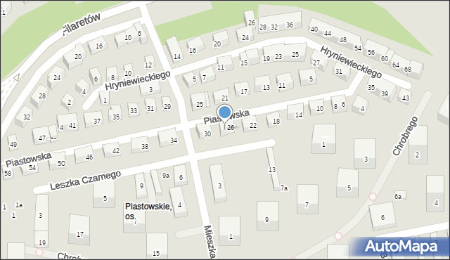 Lublin, Piastowska, 28, mapa Lublina