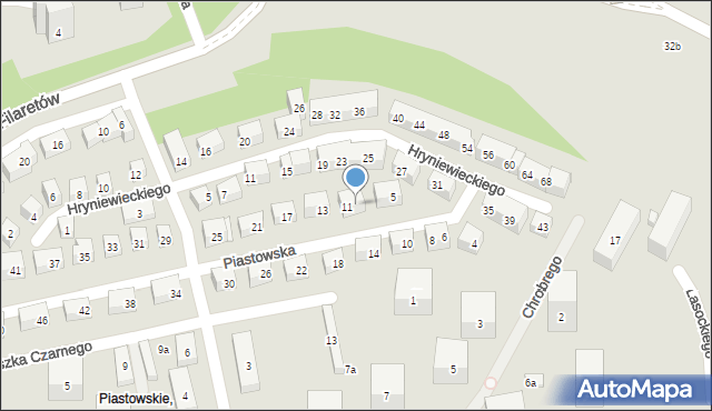 Lublin, Piastowska, 9, mapa Lublina