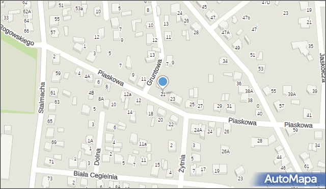 Lubliniec, Piaskowa, 21, mapa Lubliniec