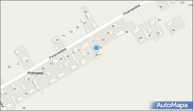 Luborzyca, Piotrowska, 76, mapa Luborzyca