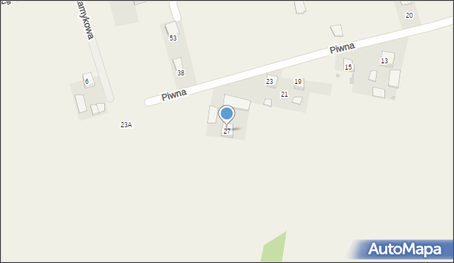 Łuczyce, Piwna, 27, mapa Łuczyce