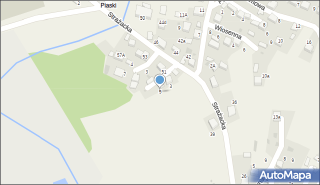 Luszowice, Piaski, 5, mapa Luszowice