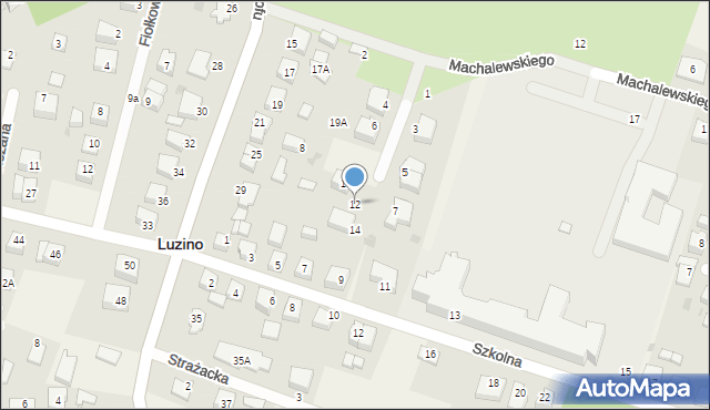 Luzino, Pileckiego Witolda, rtm., 12, mapa Luzino