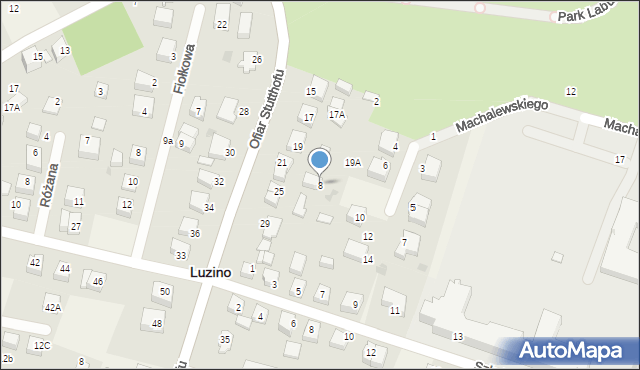Luzino, Pileckiego Witolda, rtm., 8, mapa Luzino