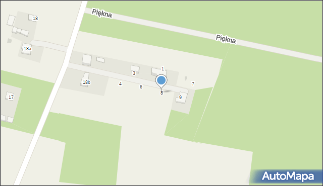 Magdalenów, Piękna, 8, mapa Magdalenów