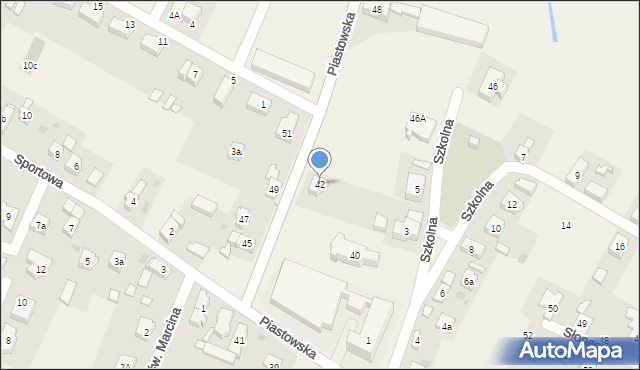 Marcinkowice, Piastowska, 42, mapa Marcinkowice