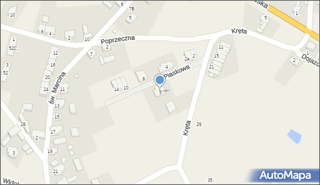 Marcinowice, Piaskowa, 3, mapa Marcinowice