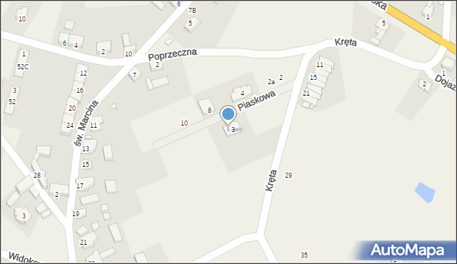 Marcinowice, Piaskowa, 5, mapa Marcinowice