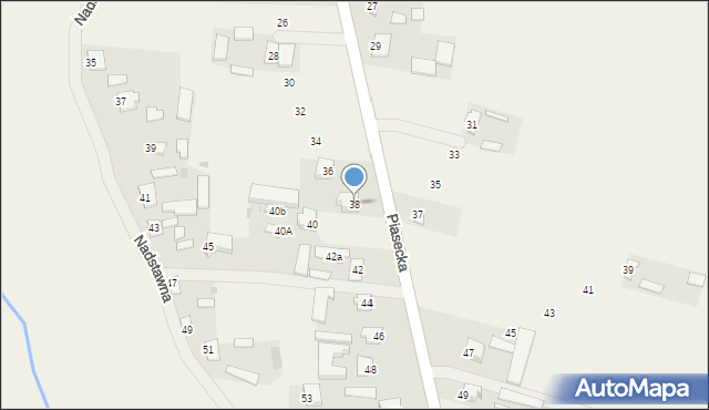 Mełgiew, Piasecka, 38, mapa Mełgiew