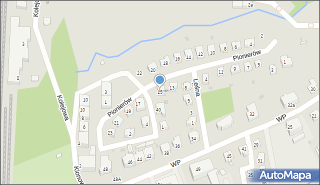 Międzylesie, Pionierów, 15, mapa Międzylesie