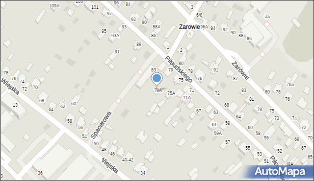 Międzyrzec Podlaski, Piłsudskiego Józefa, marsz., 79A, mapa Międzyrzec Podlaski