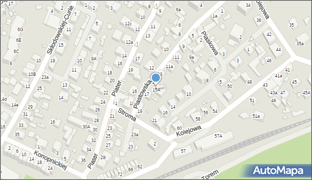 Międzyzdroje, Piastowska, 15A, mapa Międzyzdroje