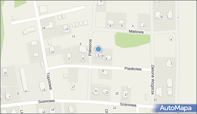 Mieroszyno, Piaskowa, 7, mapa Mieroszyno
