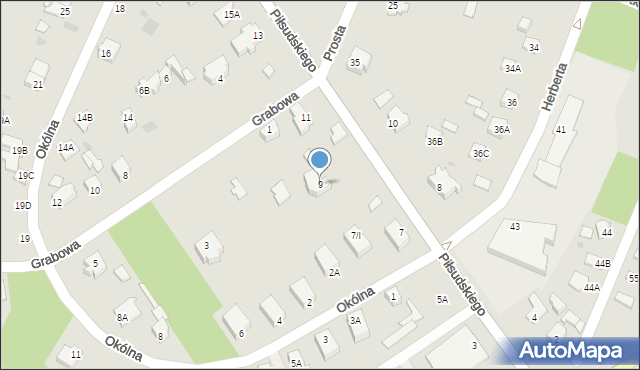 Milanówek, Piłsudskiego Józefa, marsz., 9, mapa Milanówek