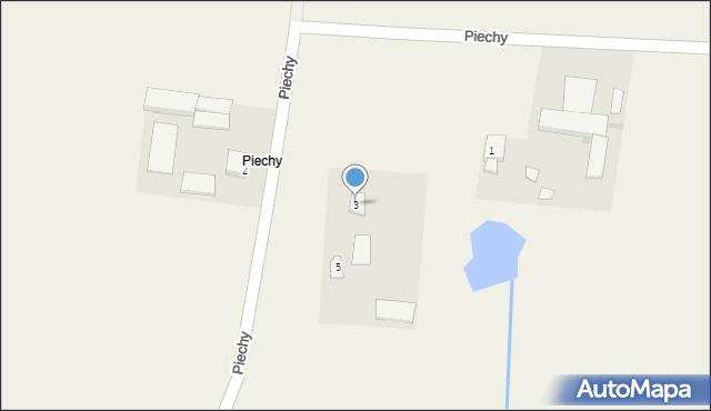 Miłoszewiec, Piechy, 3, mapa Miłoszewiec