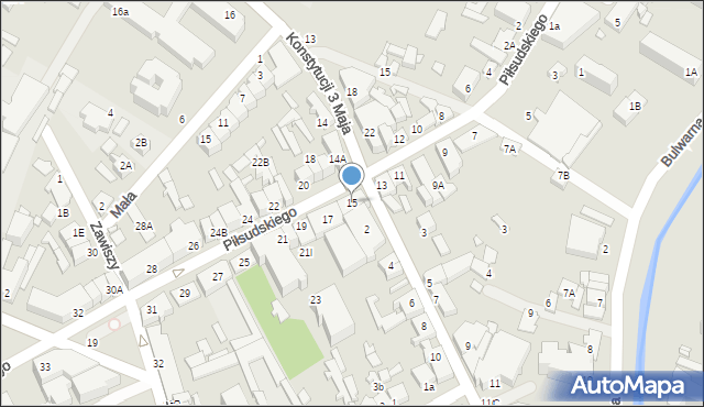 Mińsk Mazowiecki, Piłsudskiego Józefa, marsz., 15, mapa Mińsk Mazowiecki