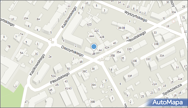Mińsk Mazowiecki, Piłsudskiego Józefa, marsz., 46, mapa Mińsk Mazowiecki