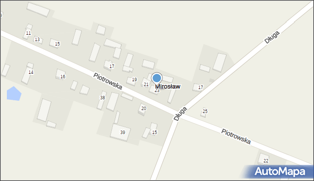 Mirosław, Piotrowska, 23, mapa Mirosław