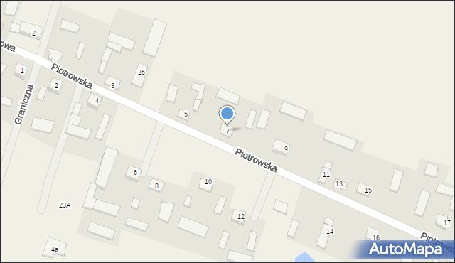 Mirosław, Piotrowska, 7, mapa Mirosław