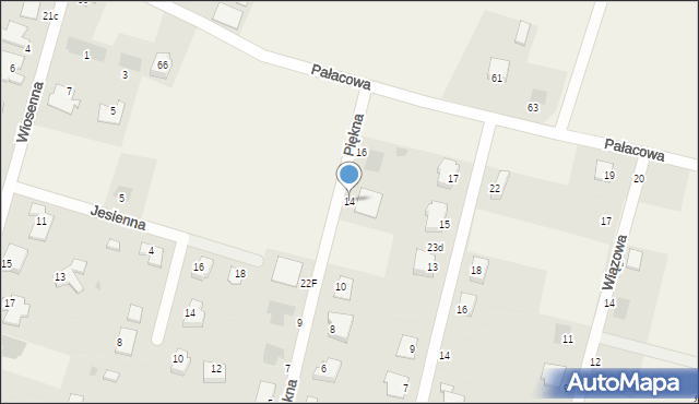 Miroszowice, Piękna, 14, mapa Miroszowice