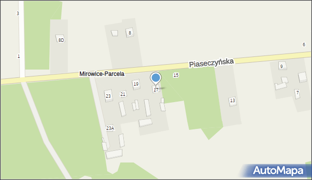 Mirowice, Piaseczyńska, 17, mapa Mirowice