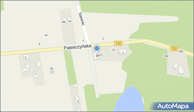 Mirowice, Piaseczyńska, 1B, mapa Mirowice