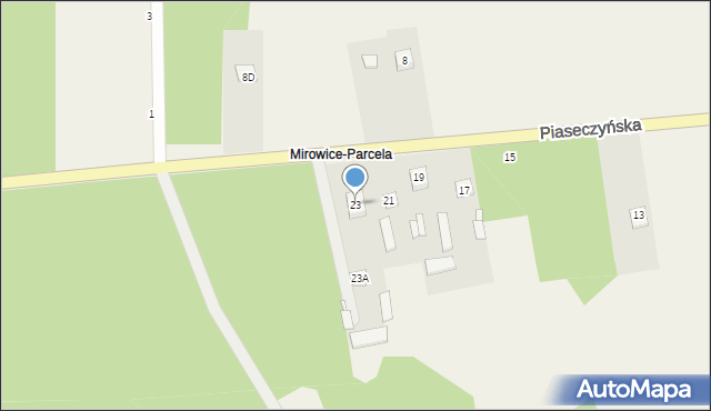 Mirowice, Piaseczyńska, 23, mapa Mirowice