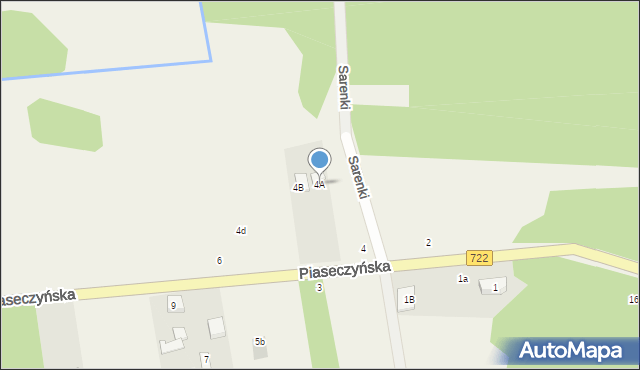 Mirowice, Piaseczyńska, 4A, mapa Mirowice