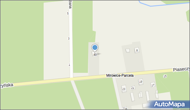 Mirowice, Piaseczyńska, 8D, mapa Mirowice