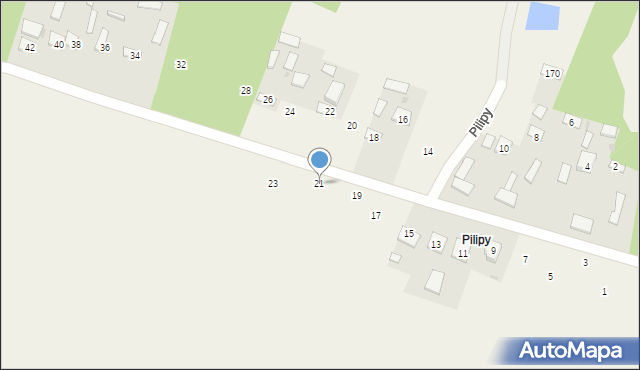 Młodów, Pilipy, 21, mapa Młodów