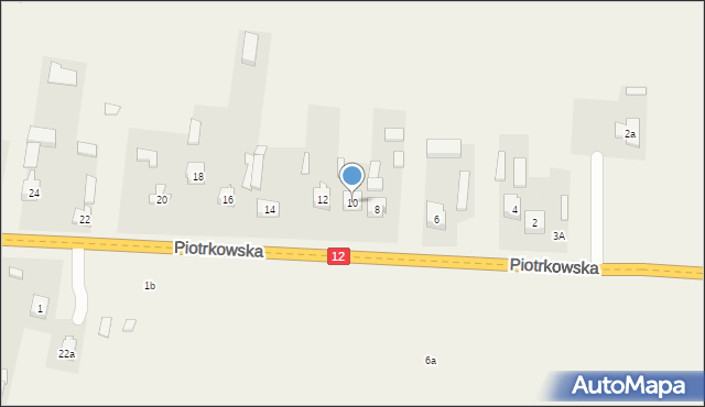 Mniszków, Piotrkowska, 10, mapa Mniszków