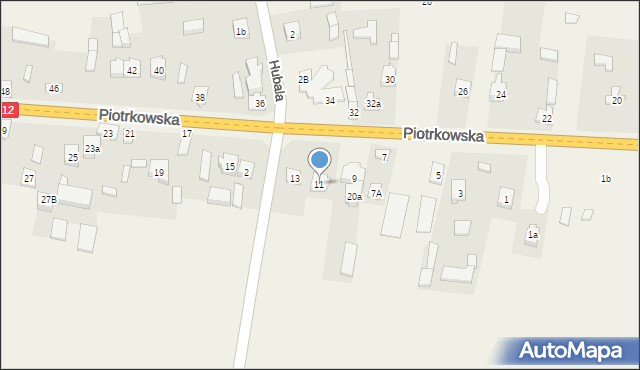 Mniszków, Piotrkowska, 11, mapa Mniszków