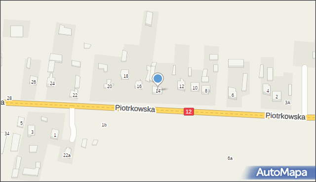 Mniszków, Piotrkowska, 14, mapa Mniszków