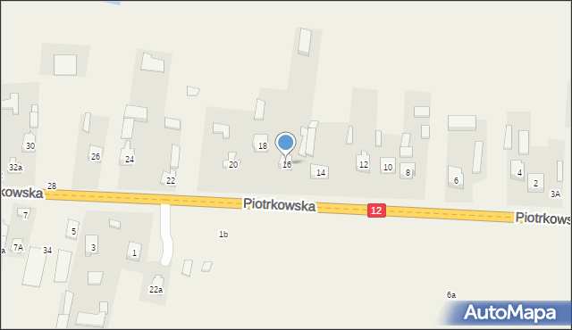 Mniszków, Piotrkowska, 16, mapa Mniszków