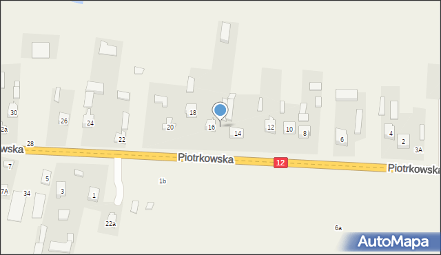 Mniszków, Piotrkowska, 16a, mapa Mniszków