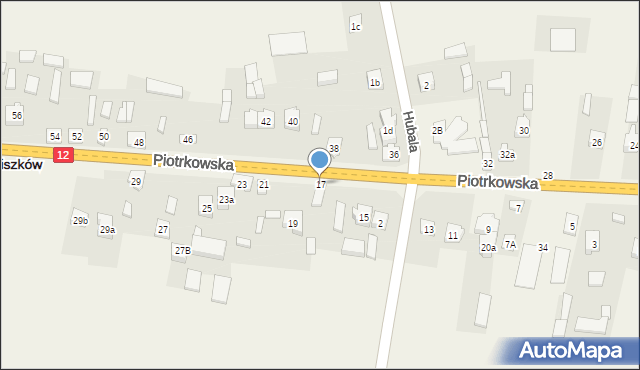 Mniszków, Piotrkowska, 17, mapa Mniszków