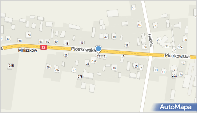 Mniszków, Piotrkowska, 23, mapa Mniszków