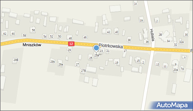 Mniszków, Piotrkowska, 23a, mapa Mniszków